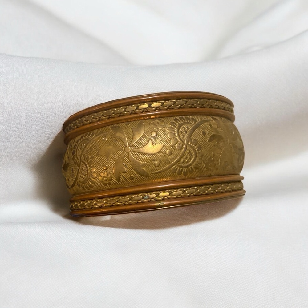Pier 1 Gold-Tone Engraved Bracelet